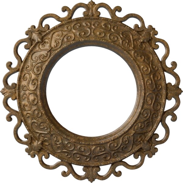 Ekena Millwork Orrington Ceiling Medallion (Canopies up to 6 5/8"), 13 1/4"OD x 6 5/8"ID x 1 1/8"P, Rubbed Bronze CM13ORRZS - main
